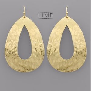 Hammered Teardrop Earrings